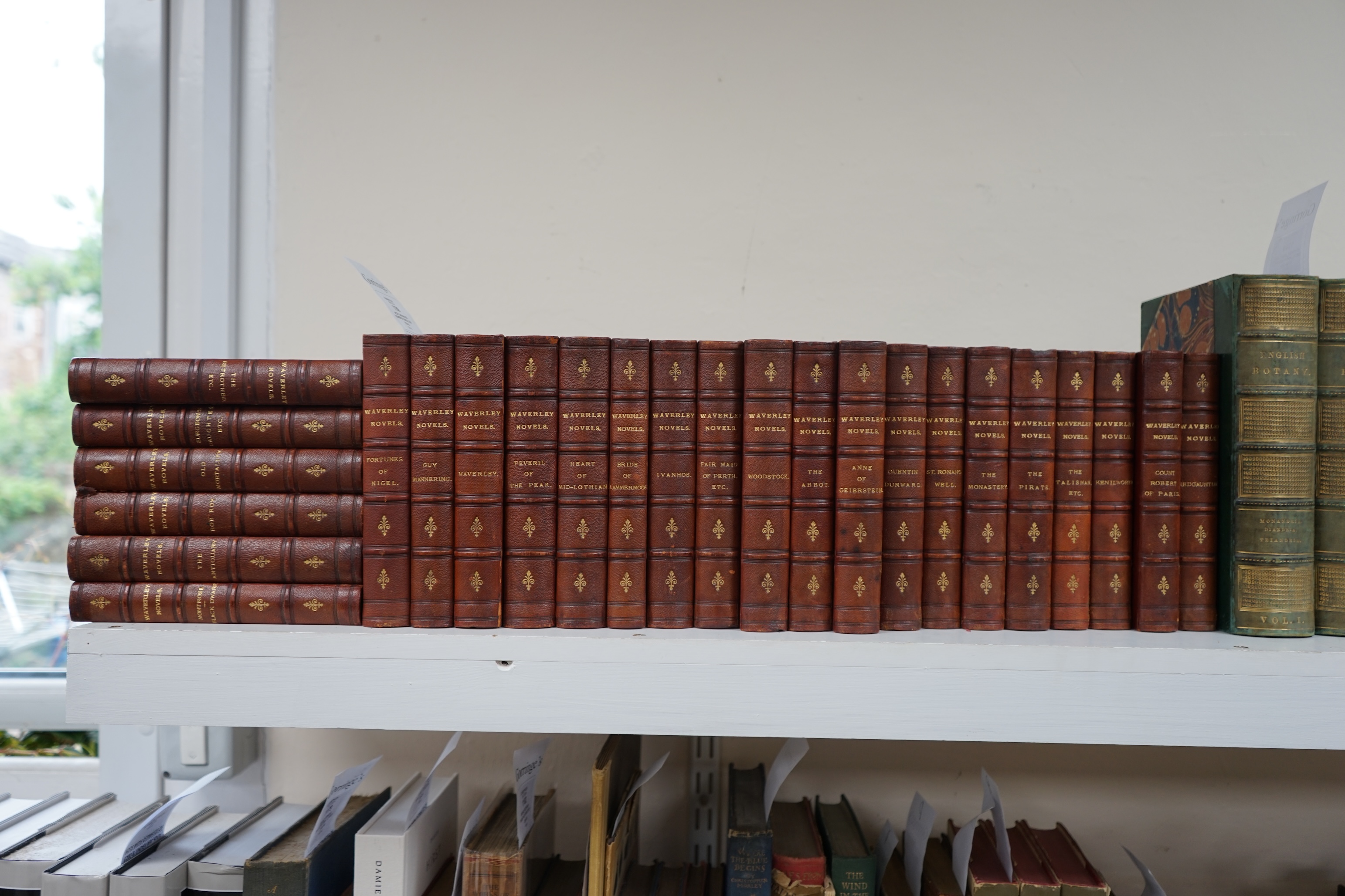 Scott, Sir Walter - Waverley Novels, Centenary Edition, 8vo. half morocco, 25 vols, A & C Black, Edinburgh 1871
